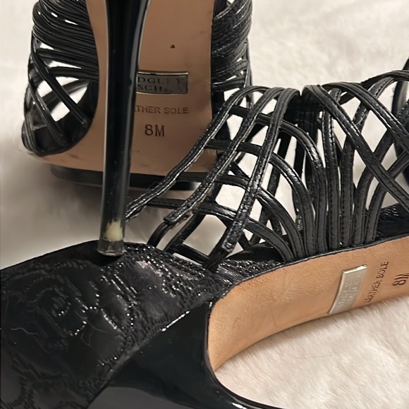 Badgley Mischka Strappy Glitter Heels - Picture 5 of 7